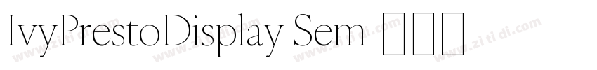 IvyPrestoDisplay Sem字体转换